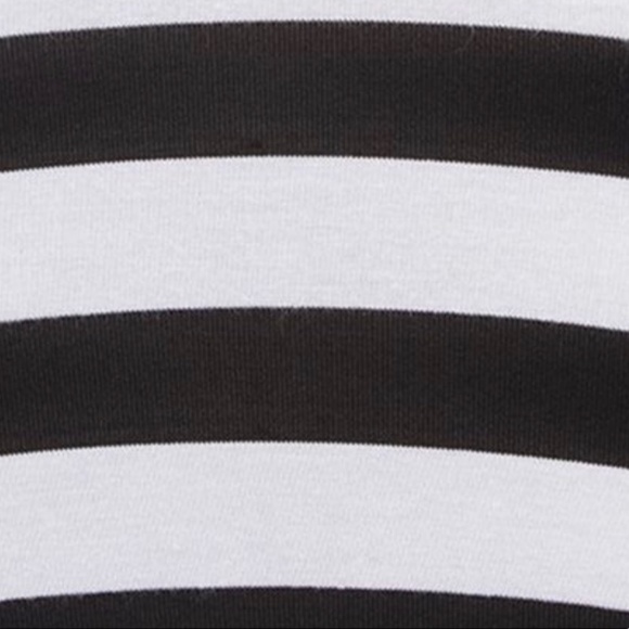Black & White Striped Long Sleeve Bodycon Dress - Picture 6 of 7